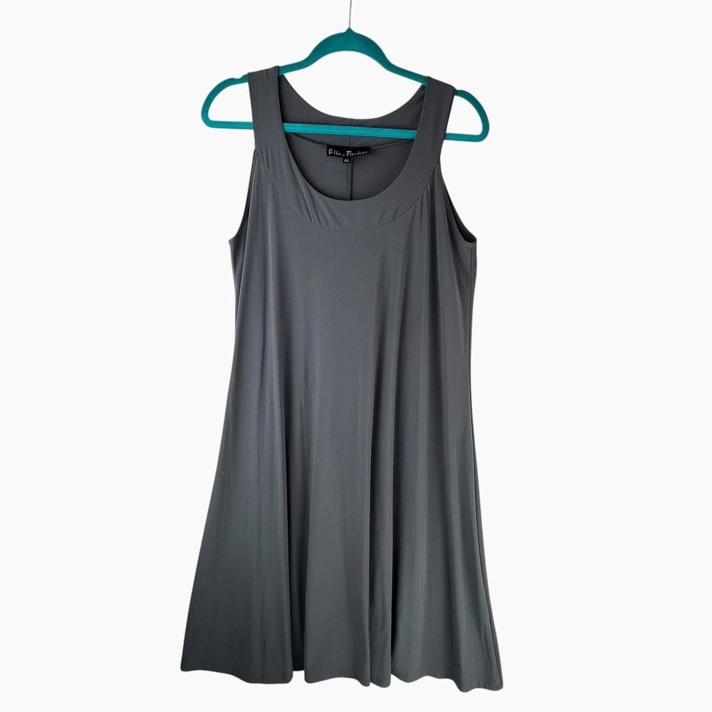 Ellen‎ Parker Gray Dress Womens Size XL Shift Knee Length Sleeveless